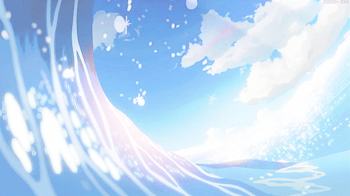 gif aesthetic wave 🌊🌊🌊 #anime GIF by P O P P Y